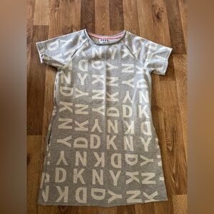 DKNY Kids Gray and White Logo Tee